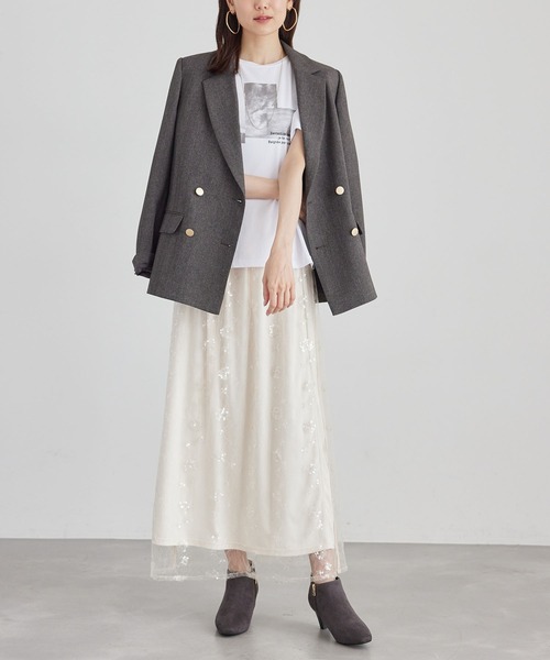 ROPE' PICNIC(ロペピクニック)の「スクエアトゥアンクルブーティー(ブーツ・レディース・ブラック/チャコールグレー・23.0cm/23.5cm/24.0cm/24.5cm)」の15枚目の写真