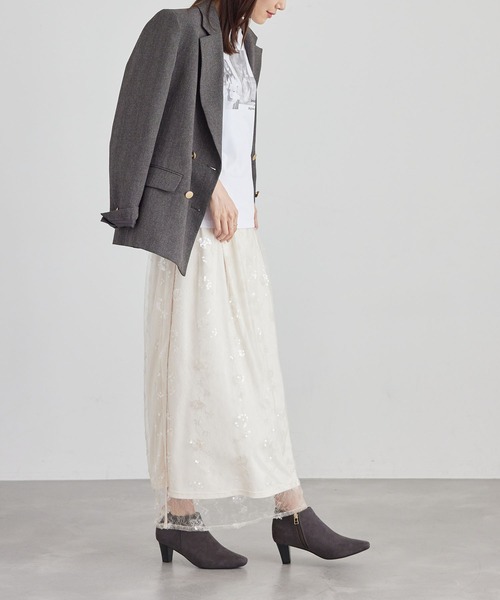 ROPE' PICNIC(ロペピクニック)の「スクエアトゥアンクルブーティー(ブーツ・レディース・ブラック/チャコールグレー・23.0cm/23.5cm/24.0cm/24.5cm)」の14枚目の写真