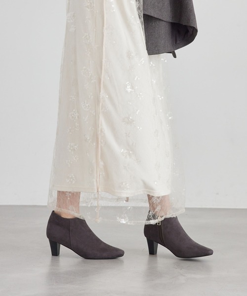 ROPE' PICNIC(ロペピクニック)の「スクエアトゥアンクルブーティー(ブーツ・レディース・ブラック/チャコールグレー・23.0cm/23.5cm/24.0cm/24.5cm)」の13枚目の写真