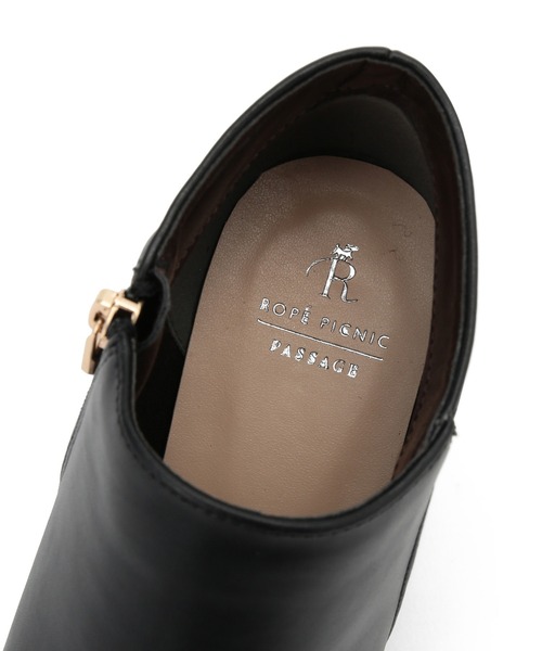 ROPE' PICNIC(ロペピクニック)の「スクエアトゥアンクルブーティー(ブーツ・レディース・ブラック/チャコールグレー・23.0cm/23.5cm/24.0cm/24.5cm)」の4枚目の写真