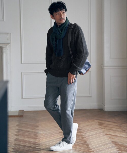 ikka（イッカ）の「【抗菌防臭】ラッセルバイカラーマフラー（マフラー・メンズ・グリーン/ブラック/ネイビー・FREE）」の13枚目の写真