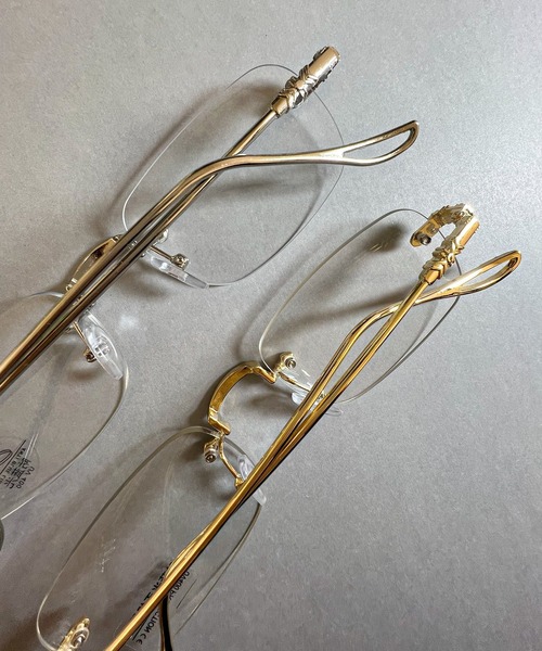 DiamondHearts（ダイヤモンドハーツ）の「スクエアレンズクリアメガネ（メガネ・レディース・ゴールド/シルバー・FREE）」の7枚目の写真