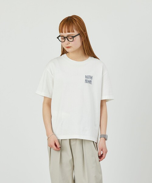 MACKINTOSH PHILOSOPHY(マッキントッシュ フィロソフィー)の「GREY LABEL SHARP LOGO 半袖T(Tシャツ/カットソー・レディース・ホワイト/チャコールグレー/ブラック・2/6)」の1枚目の写真