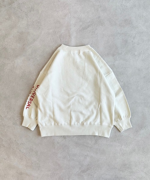 UNIVERSAL OVERALL（ユニバーサルオーバーオール）の「【UNIVERSAL OVERALL】別注プリントトレーナー（スウェット・キッズ・ブラック/オフホワイト/ベージュ・80/90/95/100/110/120/130/140/150）」の15枚目の写真