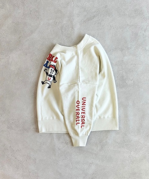 UNIVERSAL OVERALL（ユニバーサルオーバーオール）の「【UNIVERSAL OVERALL】別注プリントトレーナー（スウェット・キッズ・ブラック/オフホワイト/ベージュ・80/90/95/100/110/120/130/140/150）」の14枚目の写真