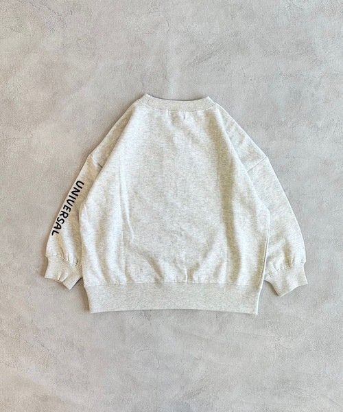 UNIVERSAL OVERALL（ユニバーサルオーバーオール）の「【UNIVERSAL OVERALL】別注プリントトレーナー（スウェット・キッズ・ブラック/オフホワイト/ベージュ・80/90/95/100/110/120/130/140/150）」の5枚目の写真