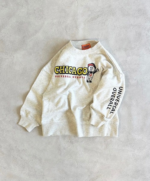 UNIVERSAL OVERALL（ユニバーサルオーバーオール）の「【UNIVERSAL OVERALL】別注プリントトレーナー（スウェット・キッズ・ブラック/オフホワイト/ベージュ・80/90/95/100/110/120/130/140/150）」の16枚目の写真