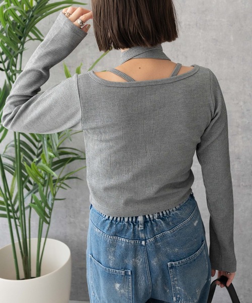 セール】WEGO/ワンポイント刺繍キャミセットカーデ