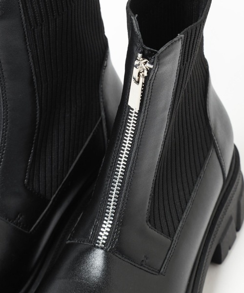 mysty woman（ミスティウーマン）の「フロントZIPアツゾコブーツ  144069（ブーツ・レディース・ブラウン/ブラック・MEDIUM/LARGE）」の14枚目の写真
