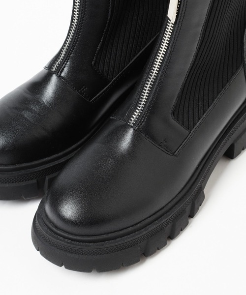 mysty woman（ミスティウーマン）の「フロントZIPアツゾコブーツ  144069（ブーツ・レディース・ブラウン/ブラック・MEDIUM/LARGE）」の21枚目の写真