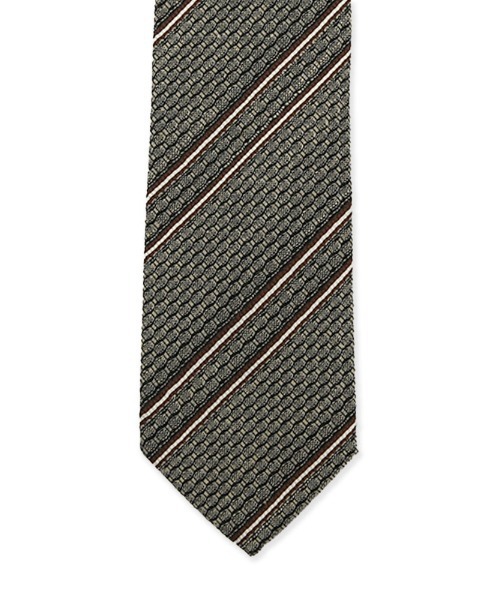 Perfect Suit FActory（パーフェクトスーツファクトリー）の「ウールライク フレスコネクタイ　ストライプ　ベージュ/ブラウン/ネイビー（ネクタイ・メンズ・ネイビー/ベージュ/ブラウン・FREE）」の4枚目の写真