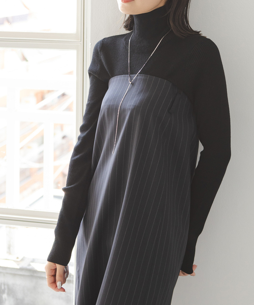 Noble（ノーブル）の「《追加3》リブタートルネックニット（ニット/セーター・レディース・ホワイト/ブラック/キャメル・FREE）」の3枚目の写真