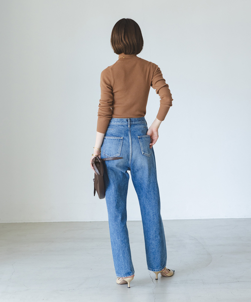 Noble（ノーブル）の「《追加3》リブタートルネックニット（ニット/セーター・レディース・ホワイト/ブラック/キャメル・FREE）」の9枚目の写真