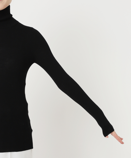 Noble（ノーブル）の「《追加3》リブタートルネックニット（ニット/セーター・レディース・ホワイト/ブラック/キャメル・FREE）」の13枚目の写真