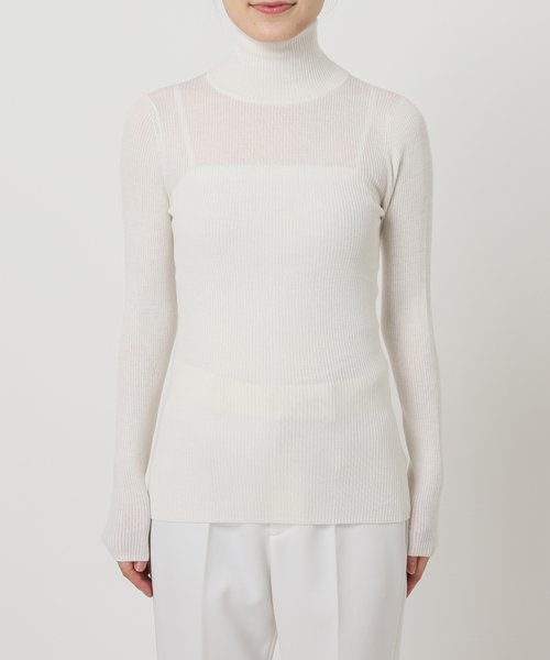 Noble（ノーブル）の「《追加3》リブタートルネックニット（ニット/セーター・レディース・ホワイト/ブラック/キャメル・FREE）」の22枚目の写真