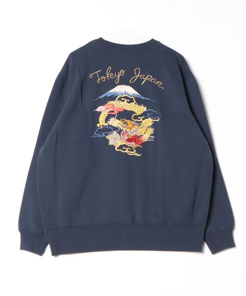 TAILOR TOYO（テーラートウヨウ）の「【別注】テーラー東洋 / SUKA CREW SWEAT EMBROIDERED（スウェット・メンズ・ネイビー/ブラック・X-LARGE/MEDIUM/LARGE）」の6枚目の写真