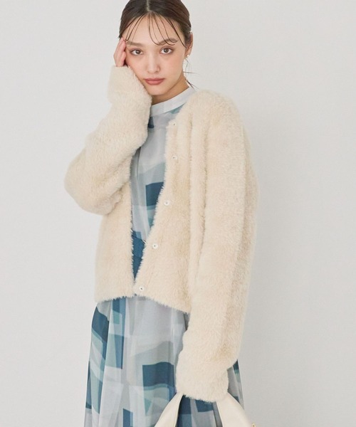 【セール】フェザーニットジャケット151326（カーディガン/ボレロ）｜Andemiu（アンデミュウ）