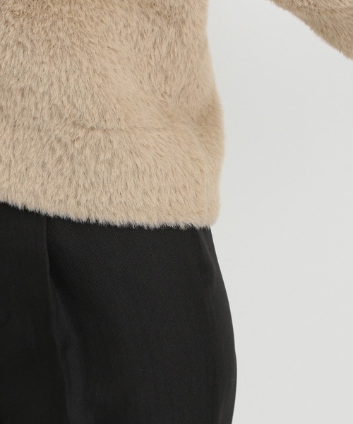 Andemiu(アンデミュウ)の「フェザーニットジャケット151326(カーディガン/ボレロ・レディース・チャコールグレー/ライトベージュ/アイボリー・FREE)」の11枚目の写真