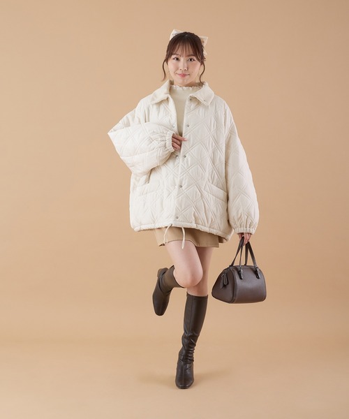 apres jour(アプレジュール)の「ファーカラーキルティングブルゾン【ZOZOTOWN限定アイテム】(ブルゾン・レディース・アイボリー/ブラウン系その他/チャコール・フリー/X-LARGE)」の12枚目の写真