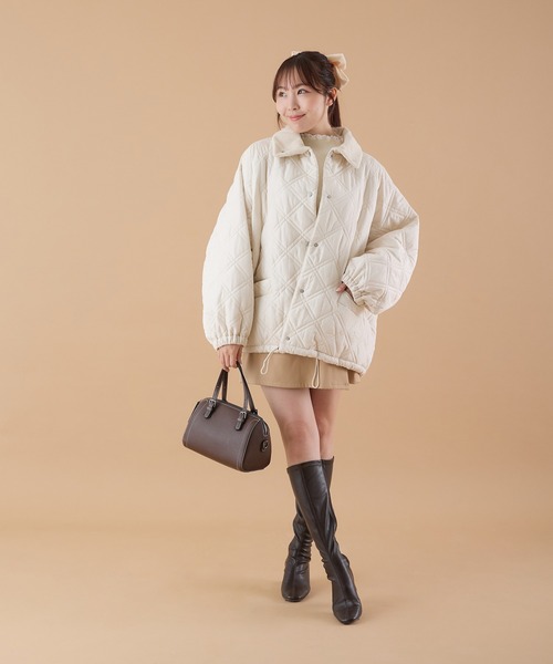 セール】ファーカラーキルティングブルゾン【ZOZOTOWN限定