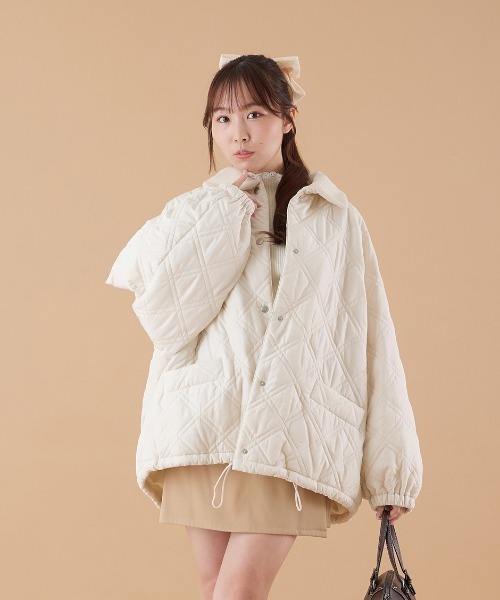 apres jour(アプレジュール)の「ファーカラーキルティングブルゾン【ZOZOTOWN限定アイテム】(ブルゾン・レディース・アイボリー/ブラウン系その他/チャコール・フリー/X-LARGE)」の10枚目の写真