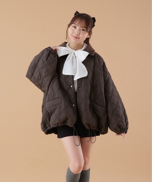 apres jour(アプレジュール)の「ファーカラーキルティングブルゾン【ZOZOTOWN限定アイテム】(ブルゾン・レディース・アイボリー/ブラウン系その他/チャコール・フリー/X-LARGE)」の15枚目の写真