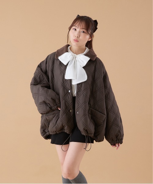 apres jour(アプレジュール)の「ファーカラーキルティングブルゾン【ZOZOTOWN限定アイテム】(ブルゾン・レディース・アイボリー/ブラウン系その他/チャコール・フリー/X-LARGE)」の16枚目の写真