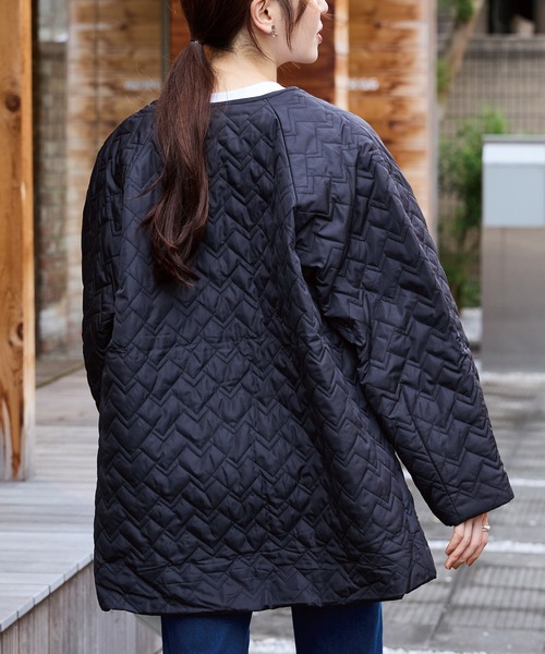 ノーカラーキルトコート（ノーカラーコート）｜INCEDE（インシード）