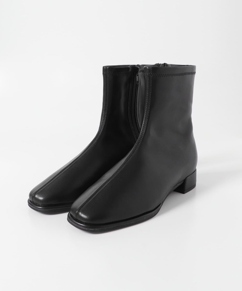 SENSE OF PLACE by URBAN RESEARCH(センスオブプレイスバイアーバンリサーチ)の「スクエアトゥセンターシームストレッチローブーツ(ブーツ・レディース・ブラック/ブラック系その他/シルバー・LARGE/SMALL/MEDIUM)」の12枚目の写真