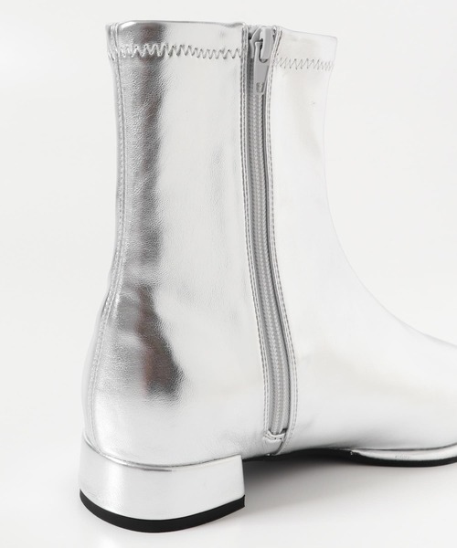 SENSE OF PLACE by URBAN RESEARCH(センスオブプレイスバイアーバンリサーチ)の「スクエアトゥセンターシームストレッチローブーツ(ブーツ・レディース・ブラック/ブラック系その他/シルバー・LARGE/SMALL/MEDIUM)」の18枚目の写真