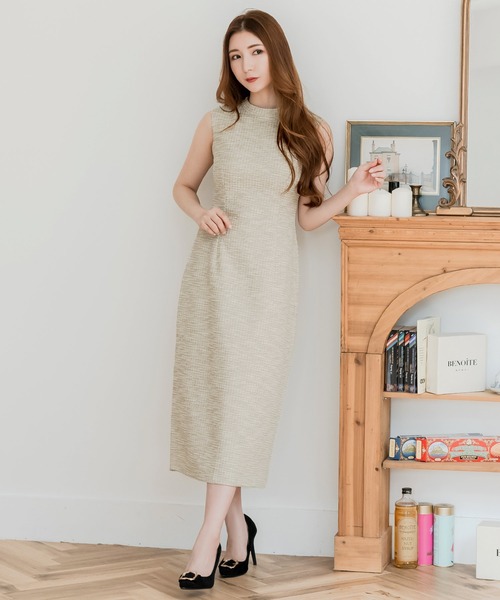 ツイードニットタイトワンピース（ワンピース）｜JULIA BOUTIQUE