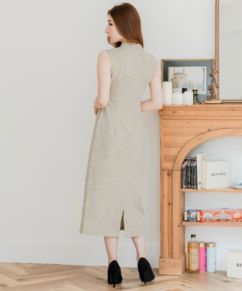 Julia Boutique（ジュリアブティック）の「ツイードニットタイトワンピース（ワンピース・レディース・ブラック/ピンク/ベージュ・ONE）」の20枚目の写真