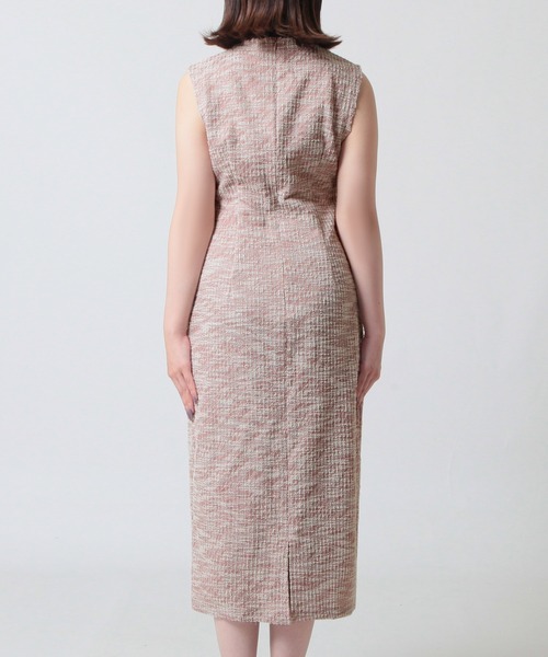 Julia Boutique（ジュリアブティック）の「ツイードニットタイトワンピース（ワンピース・レディース・ブラック/ピンク/ベージュ・ONE）」の10枚目の写真