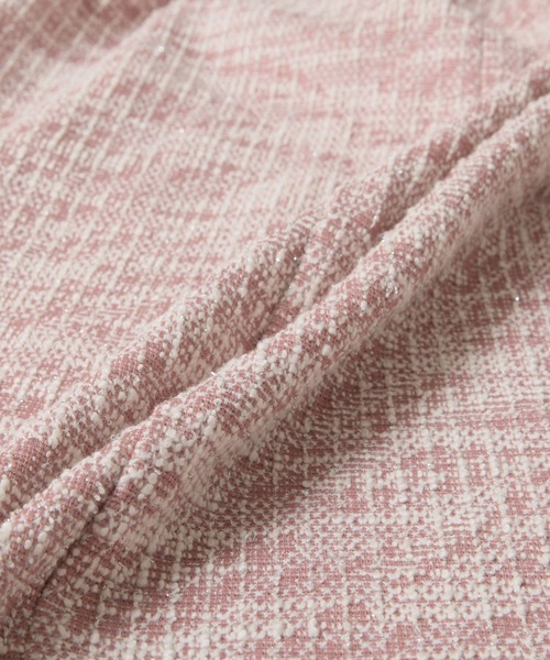 Julia Boutique（ジュリアブティック）の「ツイードニットタイトワンピース（ワンピース・レディース・ブラック/ピンク/ベージュ・ONE）」の11枚目の写真