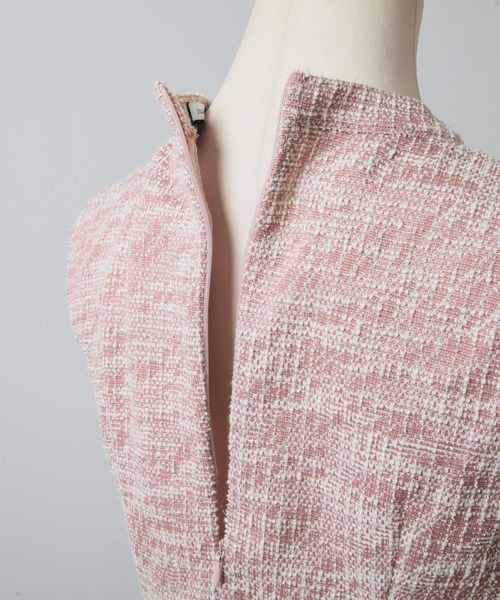 Julia Boutique（ジュリアブティック）の「ツイードニットタイトワンピース（ワンピース・レディース・ブラック/ピンク/ベージュ・ONE）」の13枚目の写真