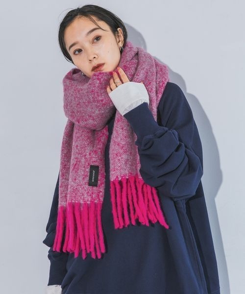 JEANASIS（ジーナシス）の「MIXカラーストール/145106（ストール/ショール・レディース・ピンク系その他/イエロー系その他/アイボリー/グレー・FREE）」の7枚目の写真