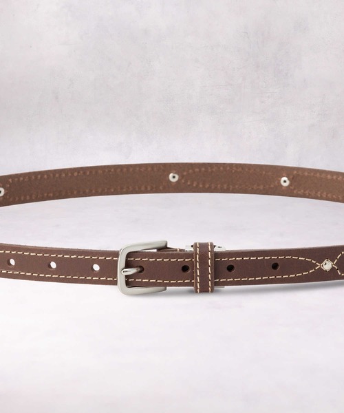 Right-on(ライトオン)の「20ステッチ細ベルト(ベルト・レディース・ブラウン・フリー)」の4枚目の写真