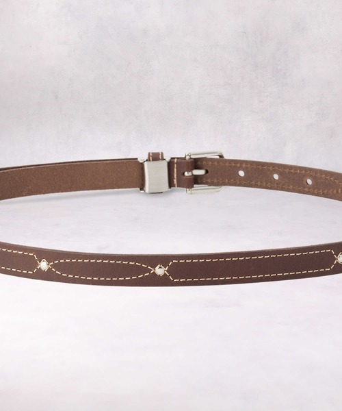 Right-on(ライトオン)の「20ステッチ細ベルト(ベルト・レディース・ブラウン・フリー)」の6枚目の写真
