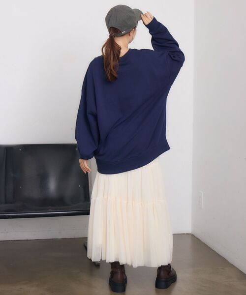 RETRO GIRL(レトロガール)の「花刺繍トレーナー(Tシャツ/カットソー・レディース・ダークブルー/ホワイト系その他/ダークグレー・FREE)」の16枚目の写真