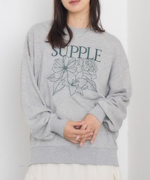 RETRO GIRL | 花刺繍トレーナー(Tシャツ/カットソー)