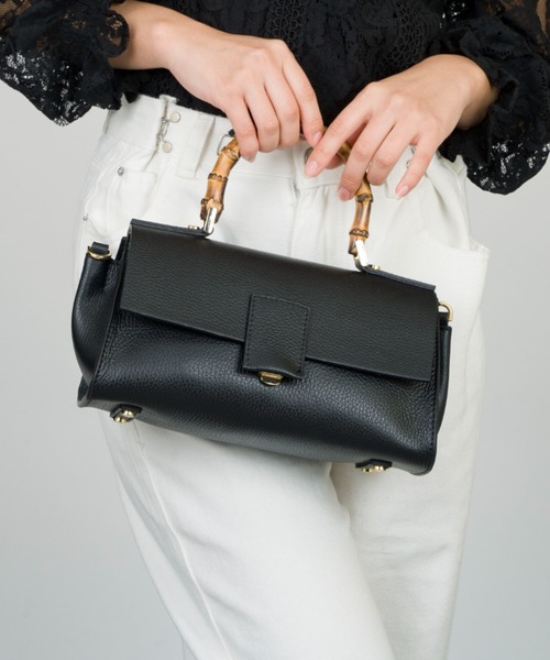 LORISTELLA（ロリステッラ）の「【LORISTELLA/ロリステッラ】ハンドバッグ　ショルダー ワンハンドル バッグ　バンブー（ショルダーバッグ・レディース・チャコールグレー/ブラック/ブラウン・FREE）」の2枚目の写真