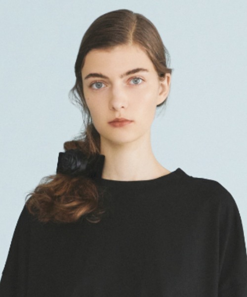 kiehtova(キエトヴァ)の「【kiehtova】ROSE RIBBON VALLETTA/ローズ リボン バレッタ(バレッタ/ヘアクリップ・レディース・ブラック/ホワイト・FREE)」の6枚目の写真