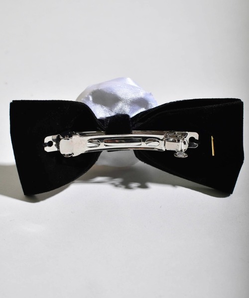 kiehtova(キエトヴァ)の「【kiehtova】ROSE RIBBON VALLETTA/ローズ リボン バレッタ(バレッタ/ヘアクリップ・レディース・ブラック/ホワイト・FREE)」の12枚目の写真