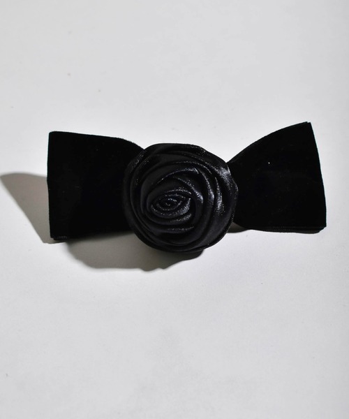 kiehtova(キエトヴァ)の「【kiehtova】ROSE RIBBON VALLETTA/ローズ リボン バレッタ(バレッタ/ヘアクリップ・レディース・ブラック/ホワイト・FREE)」の8枚目の写真