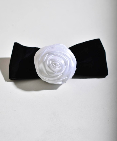 kiehtova(キエトヴァ)の「【kiehtova】ROSE RIBBON VALLETTA/ローズ リボン バレッタ(バレッタ/ヘアクリップ・レディース・ブラック/ホワイト・FREE)」の9枚目の写真