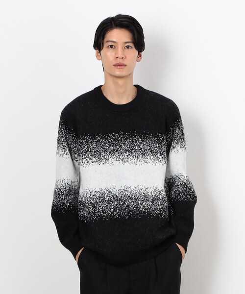 COMME CA ISM(コムサイズム)の「グラデーションデザイン ジャガード ニット プルオーバー(ニット/セーター・メンズ・グレー/ブラック・LARGE/MEDIUM)」の6枚目の写真