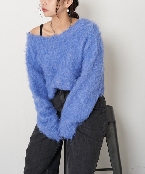 【セール】【さわ企画】【WEB限定】2WAYシャギーニットカーディガン（ニット/セーター）｜Jena espace merveilleux（ジェナ エスパスメルヴェイユ）