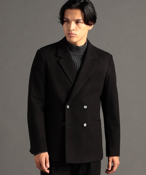 MONSIEUR NICOLE(ムッシュニコル)の「ブラッシュメルトン ジャージージャケット(テーラードジャケット・メンズ・ブラック/グレー・MEDIUM/LARGE/X-LARGE)」の2枚目の写真