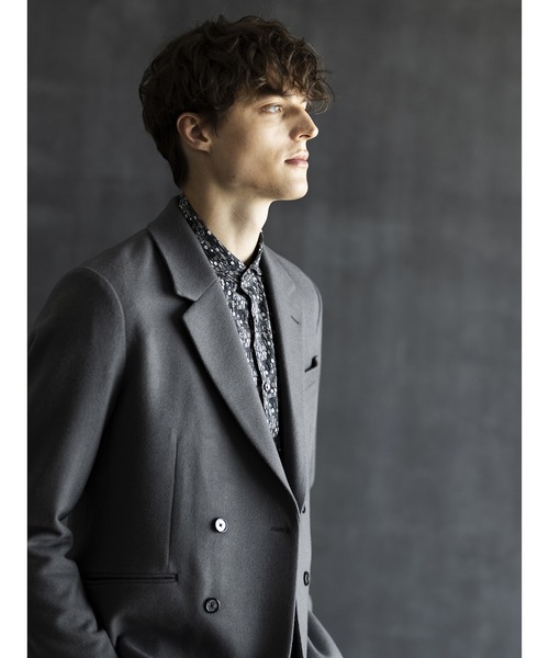 MONSIEUR NICOLE(ムッシュニコル)の「ブラッシュメルトン ジャージージャケット(テーラードジャケット・メンズ・ブラック/グレー・MEDIUM/LARGE/X-LARGE)」の5枚目の写真