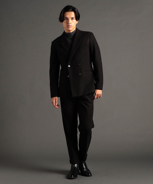 MONSIEUR NICOLE(ムッシュニコル)の「ブラッシュメルトン ジャージージャケット(テーラードジャケット・メンズ・ブラック/グレー・MEDIUM/LARGE/X-LARGE)」の8枚目の写真